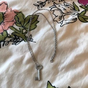 Silver Key Pendant Necklace